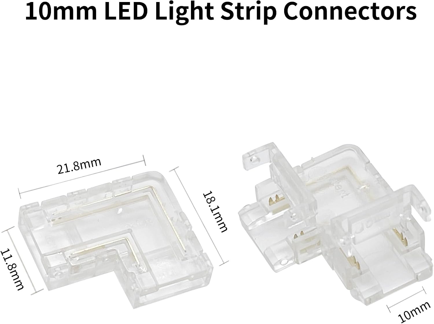 Detalle de Clearhill CON-10MM2PIN-LSTS20P – złącza kątowe LED 10 mm, 2-pin, 20 szt.