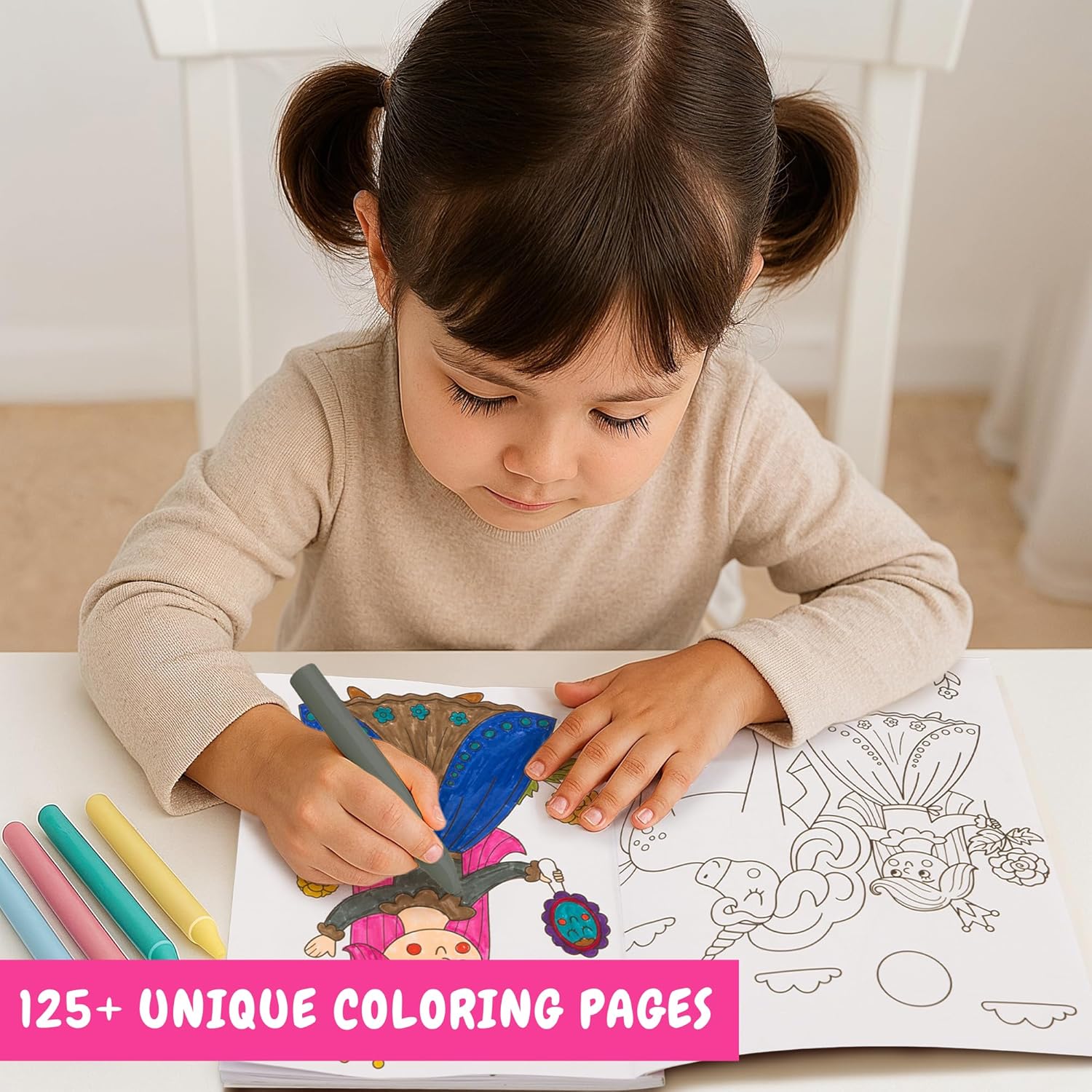 Thumbnail 2 de ZICOTO Fun Coloring Books Set of 3 for Girls 🎨