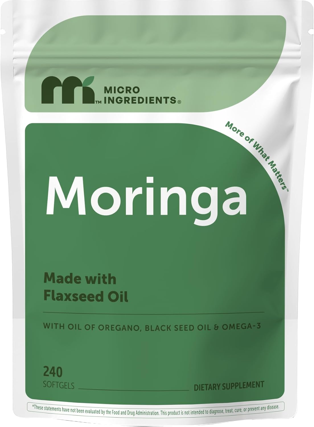 Detalle de Micro Ingredients Moringa Supplement, 240 Softgels