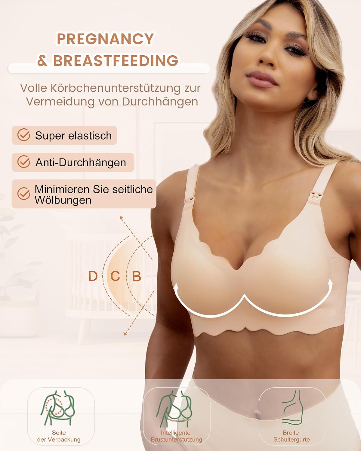 Thumbnail 2 de As Fairy Still-BH Schwangerschafts-BH zum Stillen, kabellos & nahtlos (Ultra-Komfort Schlaf-Bralette)