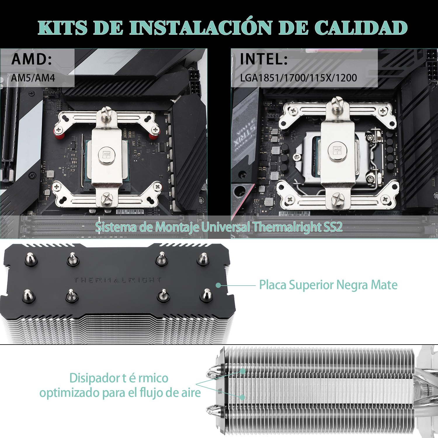 Detalle 2 de TR Assassin X 120R SE V2 CPU Luftkühler – 4 Heat Pipes, 148 mm, AM4/AM5, LGA17XX