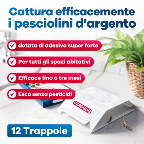 Detalle 2 de Gerobug trappole adesive per pesciolini d’argento da 12 pezzi