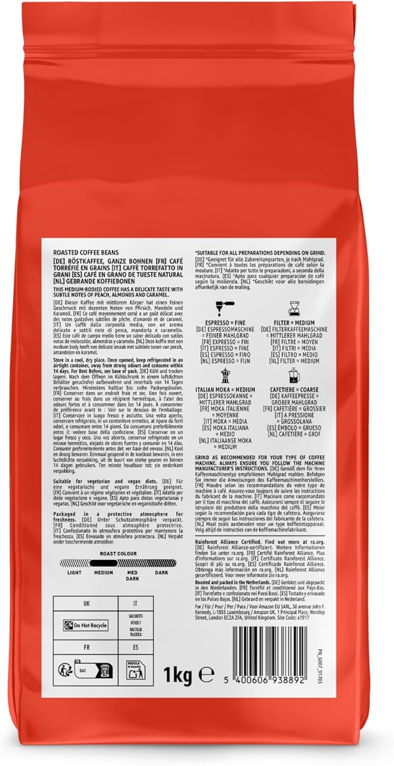 Detalle de By Amazon Houseblend Classic Mélange Arabica Robusta - Café en grains 1 kg