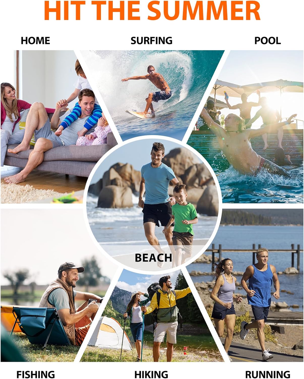 Thumbnail 6 de YUTYTH Men’s Waterproof Quick-Dry Swimming Shorts with Mesh Liner, Pockets & Drawstring