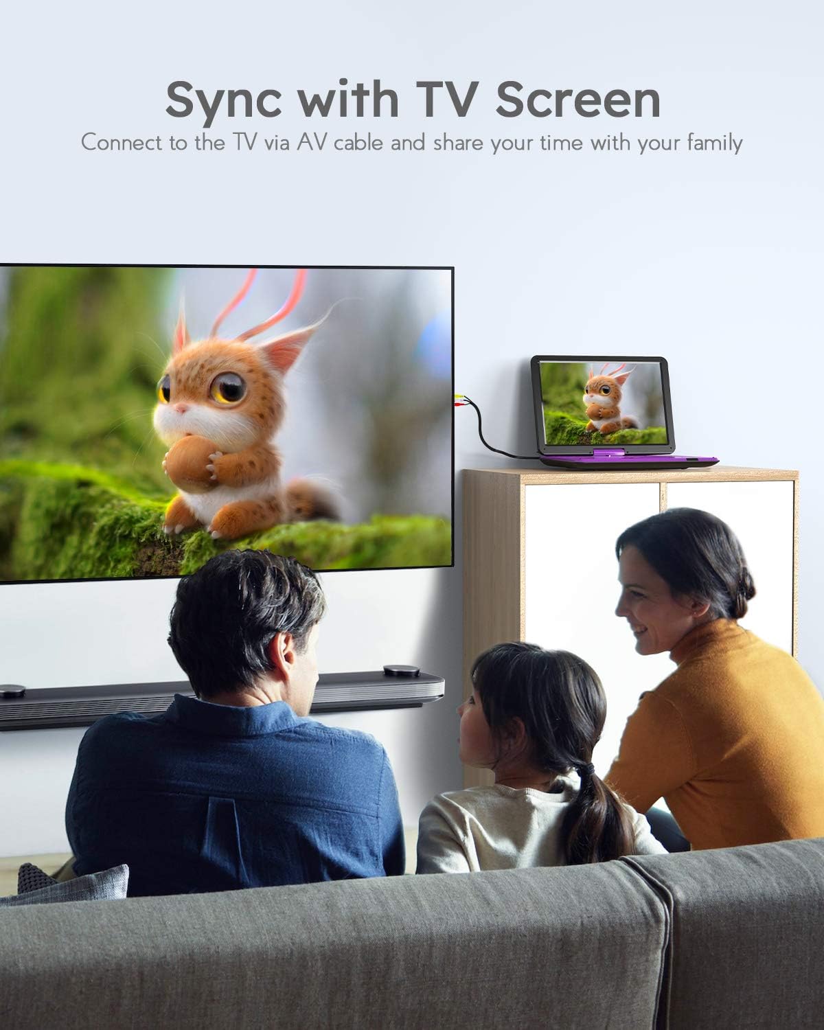 Thumbnail 5 de Boifun 17.5" Portable DVD Player with 15.6" HD Swivel Screen