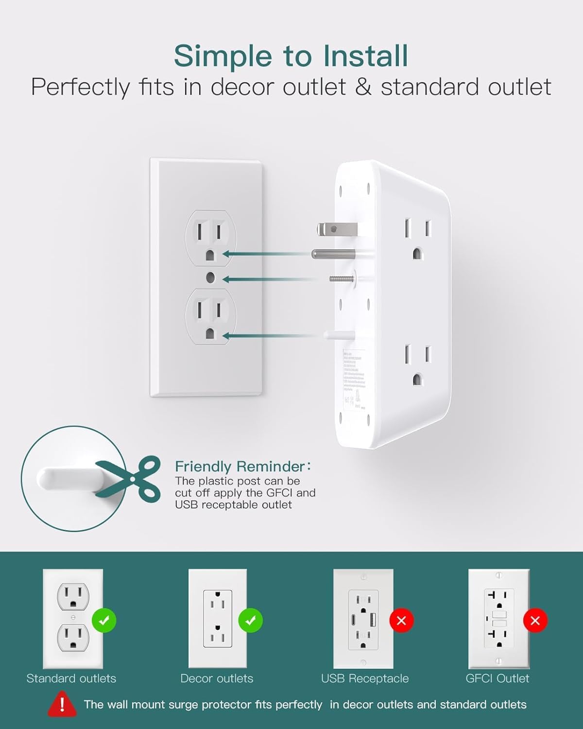 Thumbnail 6 de Addtam Surge Protector Outlet Extender 1800J