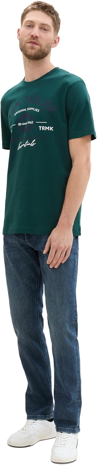 Thumbnail 3 de TOM TAILOR Herren T-Shirt aus Baumwolle mit Logo-Print (Regular Fit)