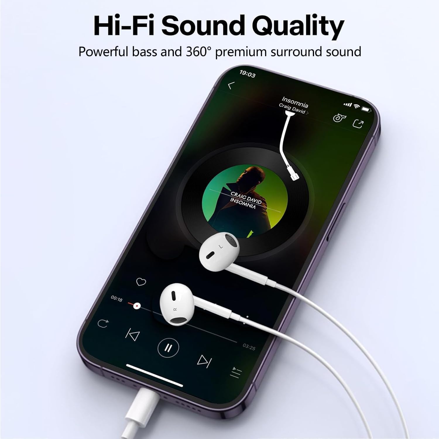Detalle de 2 Packs USB C Headphones with Mic for iPhone