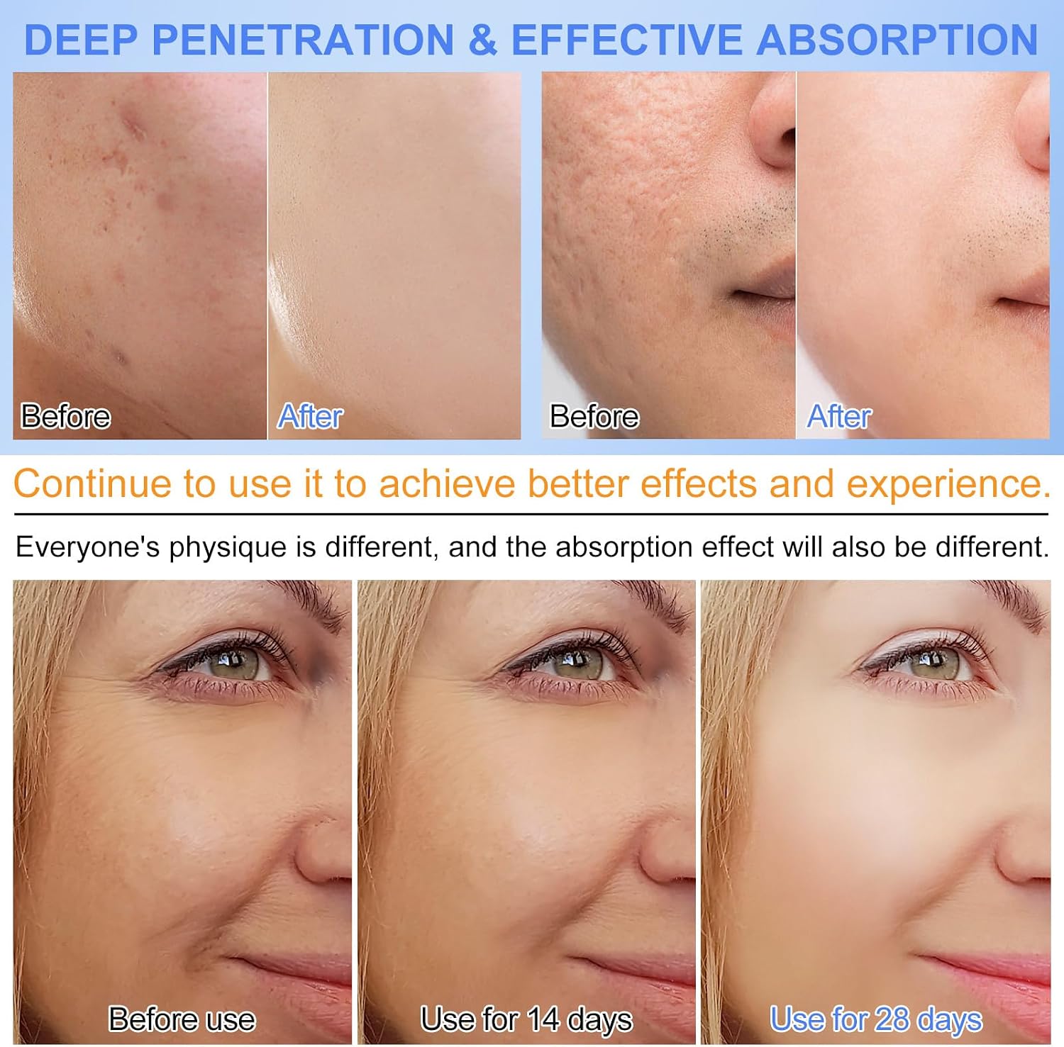 Detalle 2 de Maschera Viso al Collagene a Basso Peso Molecolare – Set da 6 Maschere Idratanti e Rassodanti