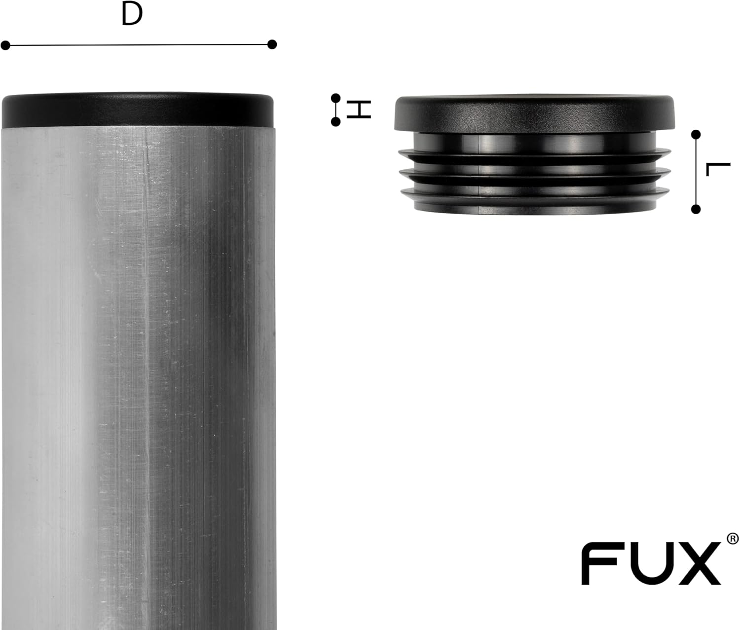 Detalle 2 de FUX Rohrstopfen 22 mm Grau
