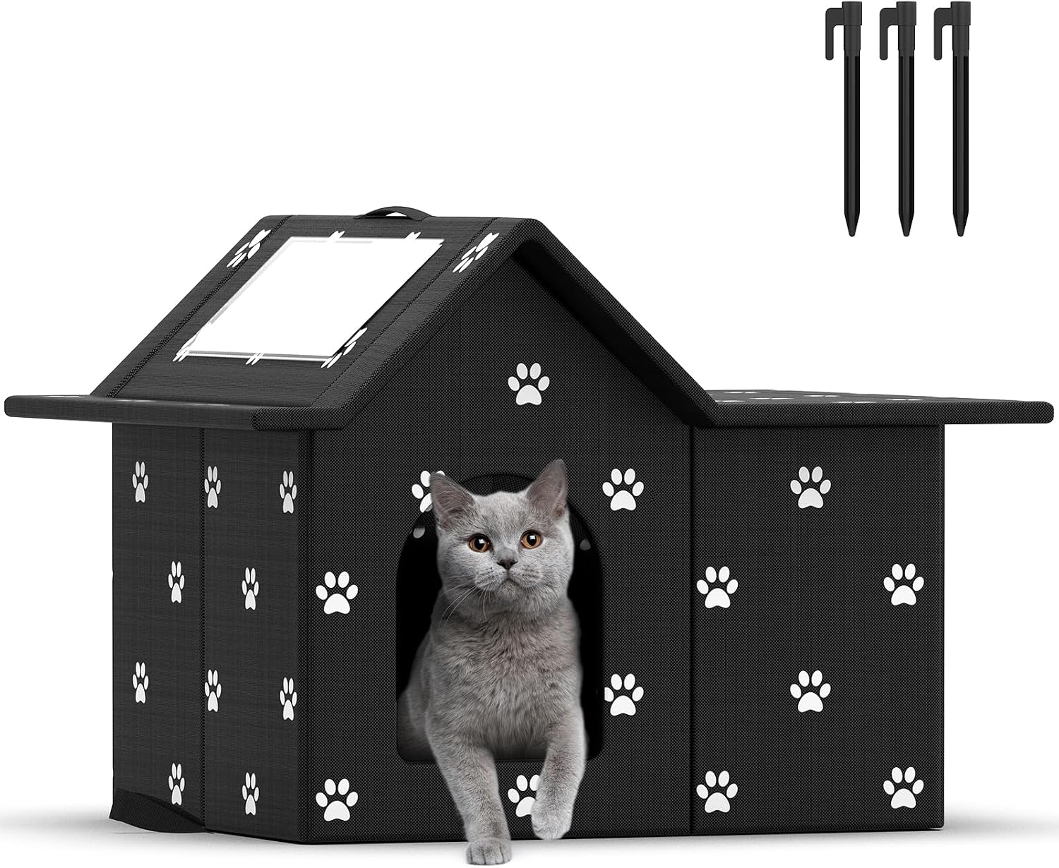 Detalle de SELBATON Katzenhaus für draußen 🐾