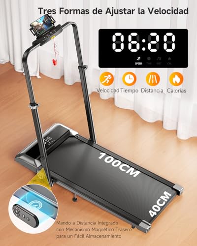 Detalle de Toputure 6 en 1 Cinta de Correr Plegable: altura e inclinación ajustables para casa u oficina