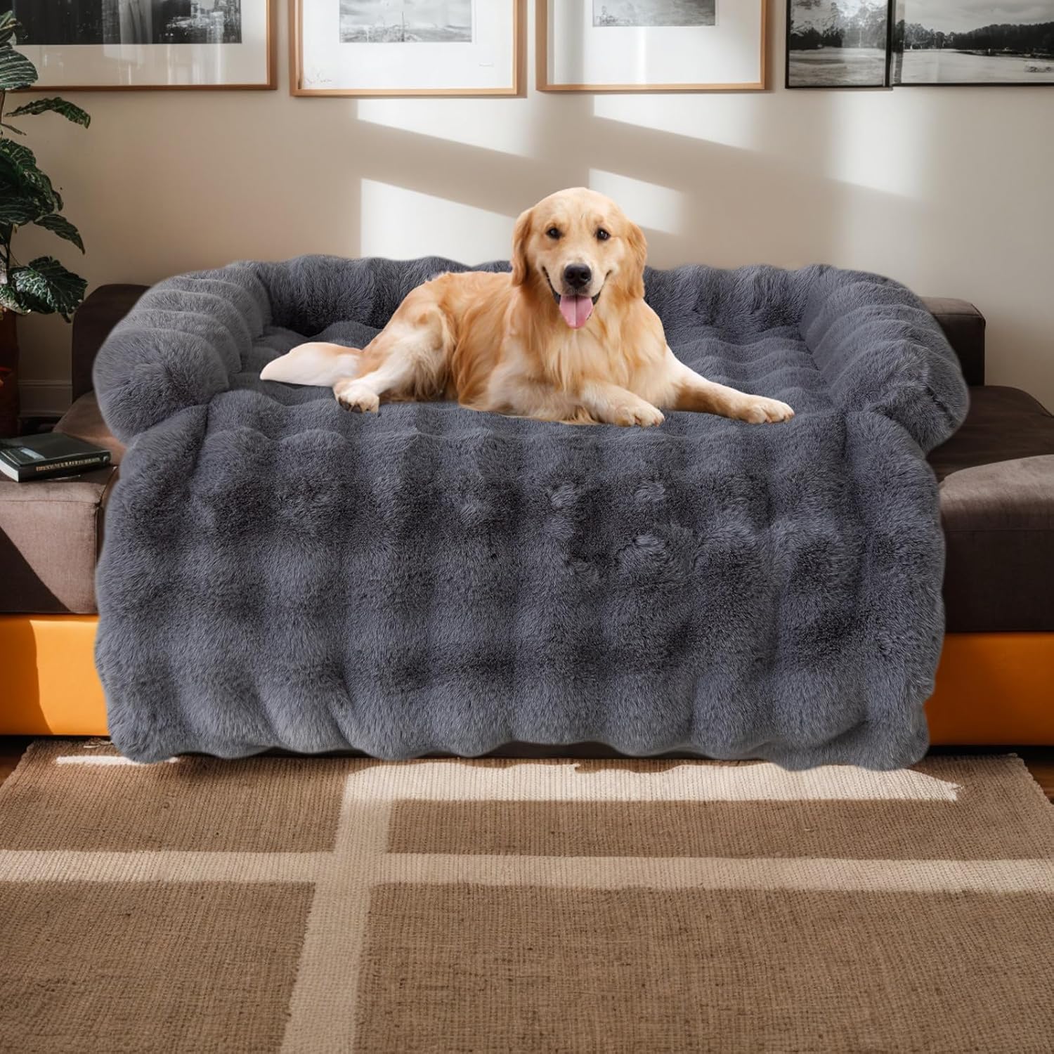 Thumbnail 5 de TOPCHANCES Dog Bed Cover / Pet Couch Cover for Sofa (Dark Gray, 90×90cm)