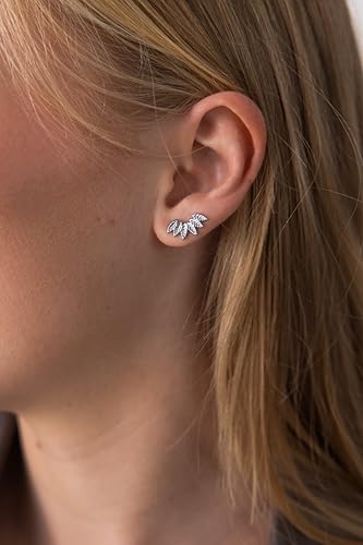 Detalle 1 de Purelei Leaf Ohrringe – wasserdichte Ellbogenblätter aus Edelstahl mit 14K Gold- oder Roségold-Beflächung