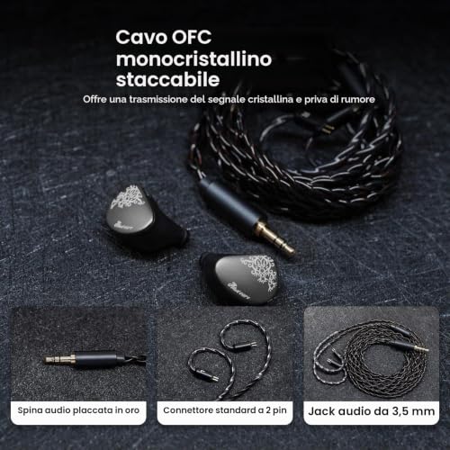 Thumbnail 6 de Linsoul Kiwi Ears Cadenza II: IEM dinamico da 10 mm con KARS 2.0 e corpo in alluminio CNC