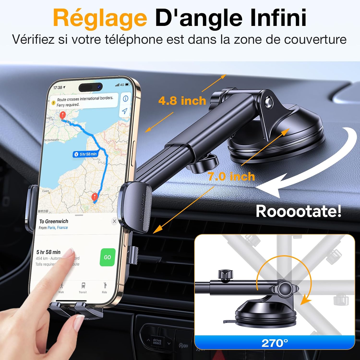 Thumbnail 4 de Romuto Support Téléphone Voiture 2026