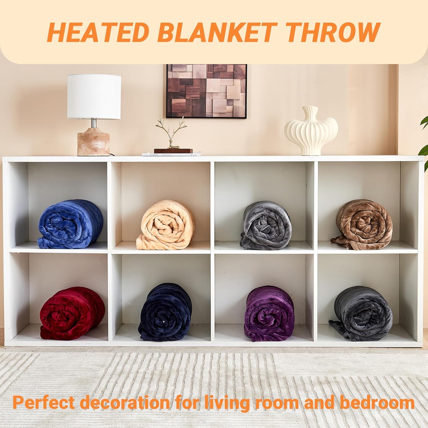 Thumbnail 6 de PENGZHU TECHNOLOGY 8490 Queen Heated Blanket, Flannel and Sherpa, 10 Heat Settings