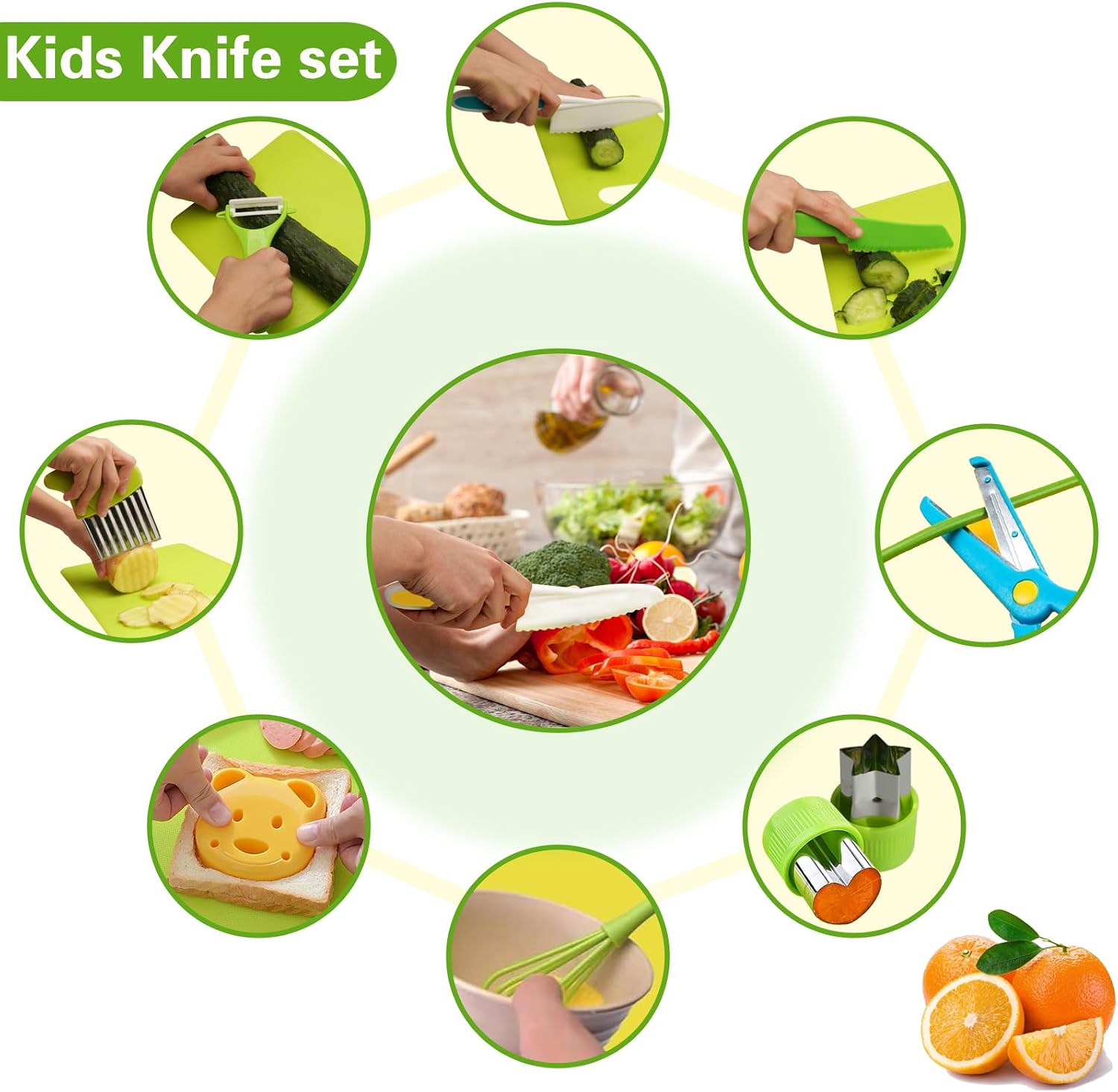 Thumbnail 4 de Anpole Toddler Knife Set 23-piece kids knives 🍴