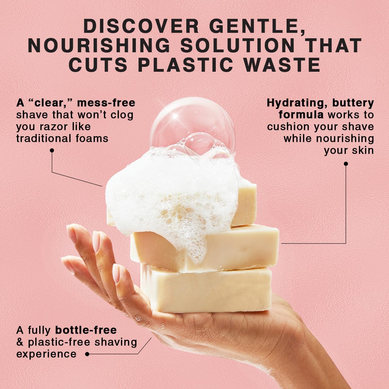 Detalle de Kitsch Shaving Soap for Women: Hydrating Shave Butter & Soap Bar