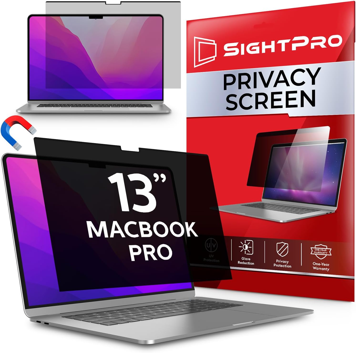 Detalle de SightPro SP-PSM13MP16 Magnetic Privacy Screen for 13.3-inch MacBook Pro