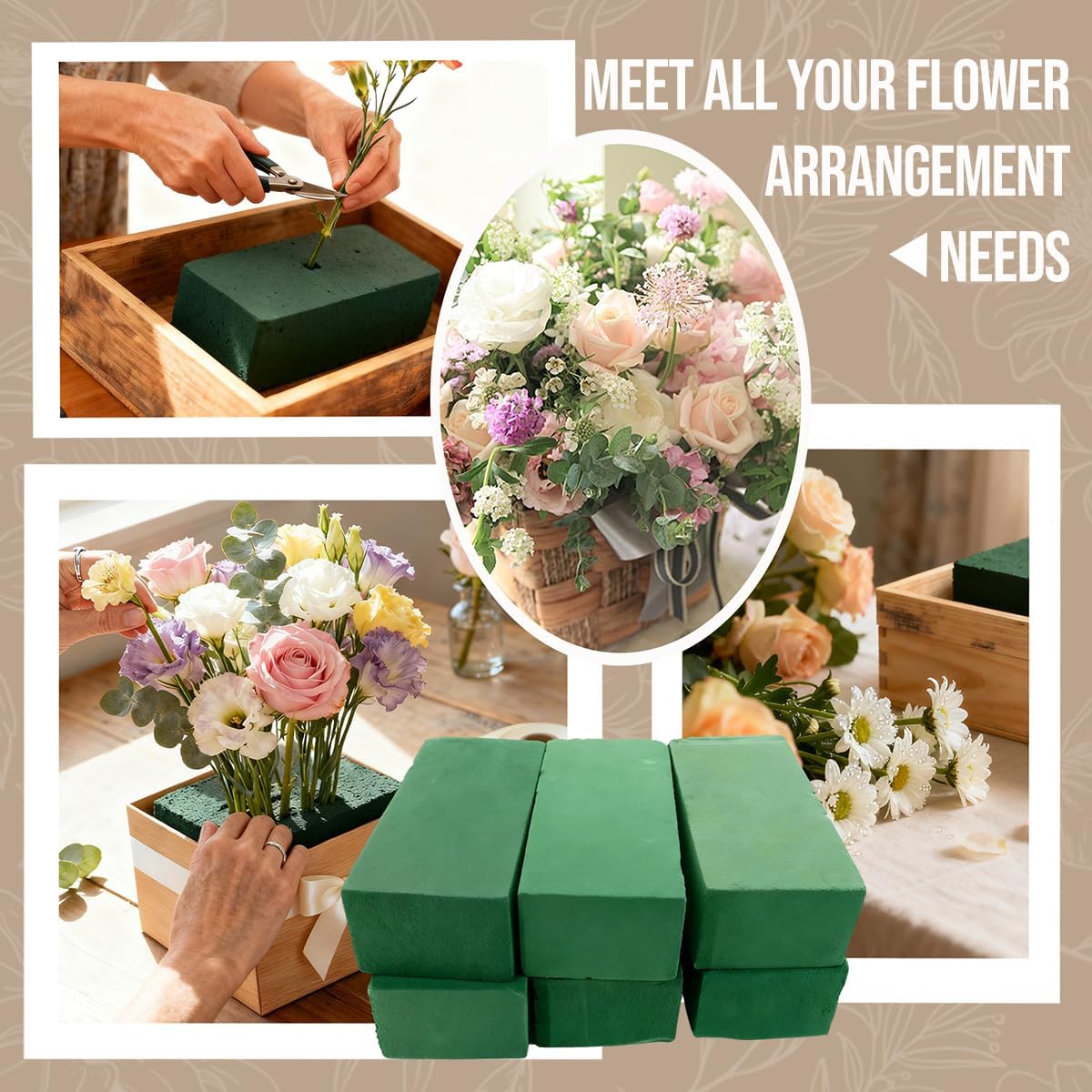 Thumbnail 6 de gorsent FloralFoam-48 Floral Foam Blocks, 48-Pack for Fresh or Artificial Flowers