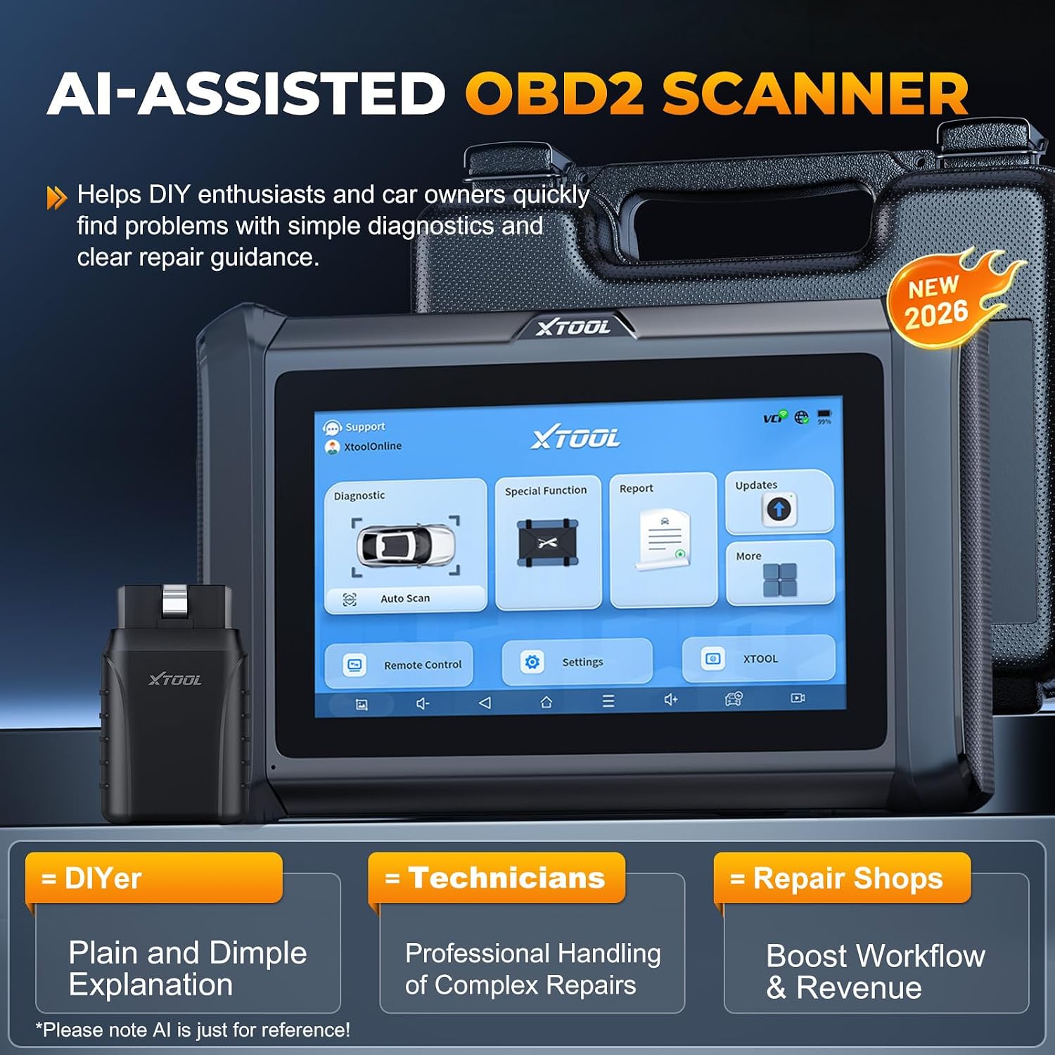 Detalle de XTOOL D7W 2026 OBD2 Scanner