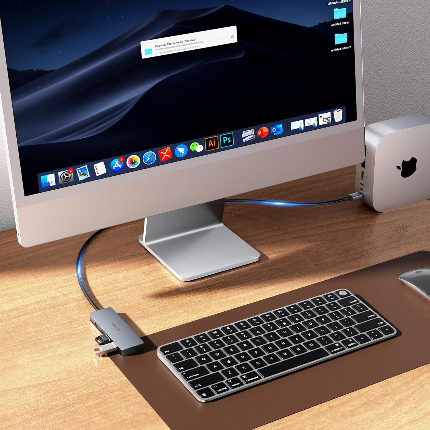 Thumbnail 6 de ABFCRTTW USB C Hub 4-Port: 10 Gbit/s Daten-Splitter für Desktop-Setups