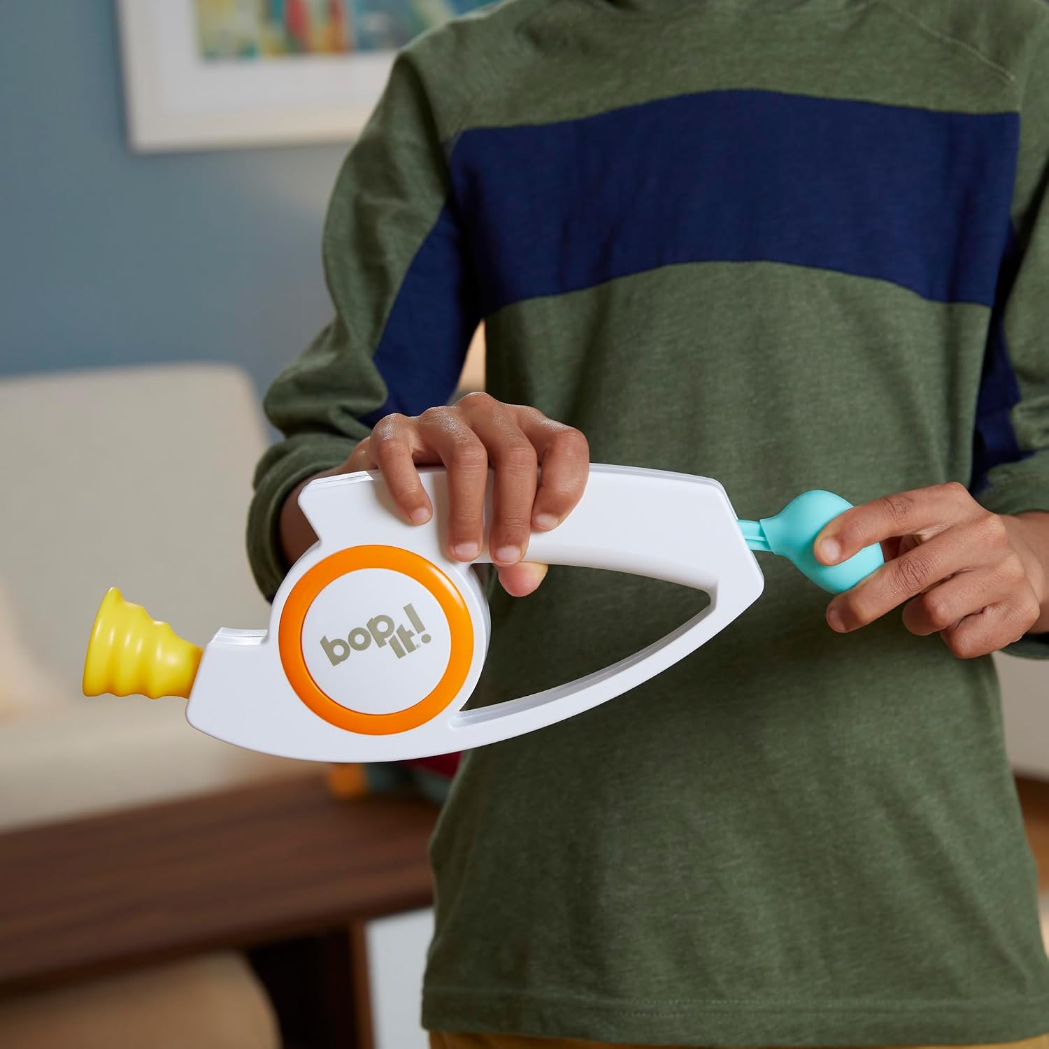 Detalle de Hasbro Gaming Bop It – elektronisches Partyspiel für Reaktionstests mit Multiplayer-Modus