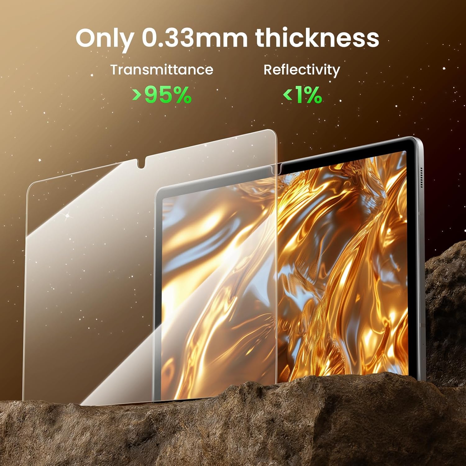 Detalle de ZtotopCases 2-Pack Tempered Glass Screen Protector for Samsung Galaxy Tab S10 FE Plus 13.1" (2025)
