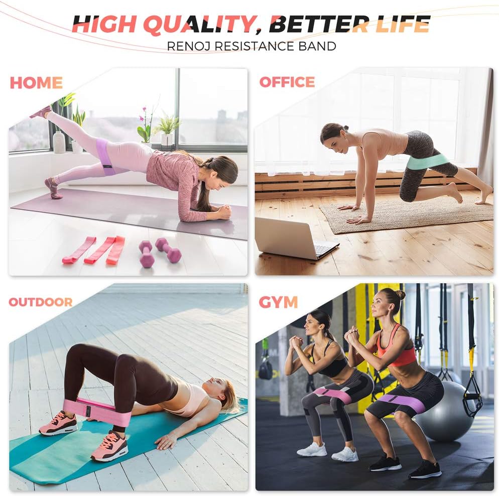 Thumbnail 3 de Renoj Resistance Bands 3‑Set: Fabric Loops for Pilates, Yoga & Full-Body Training