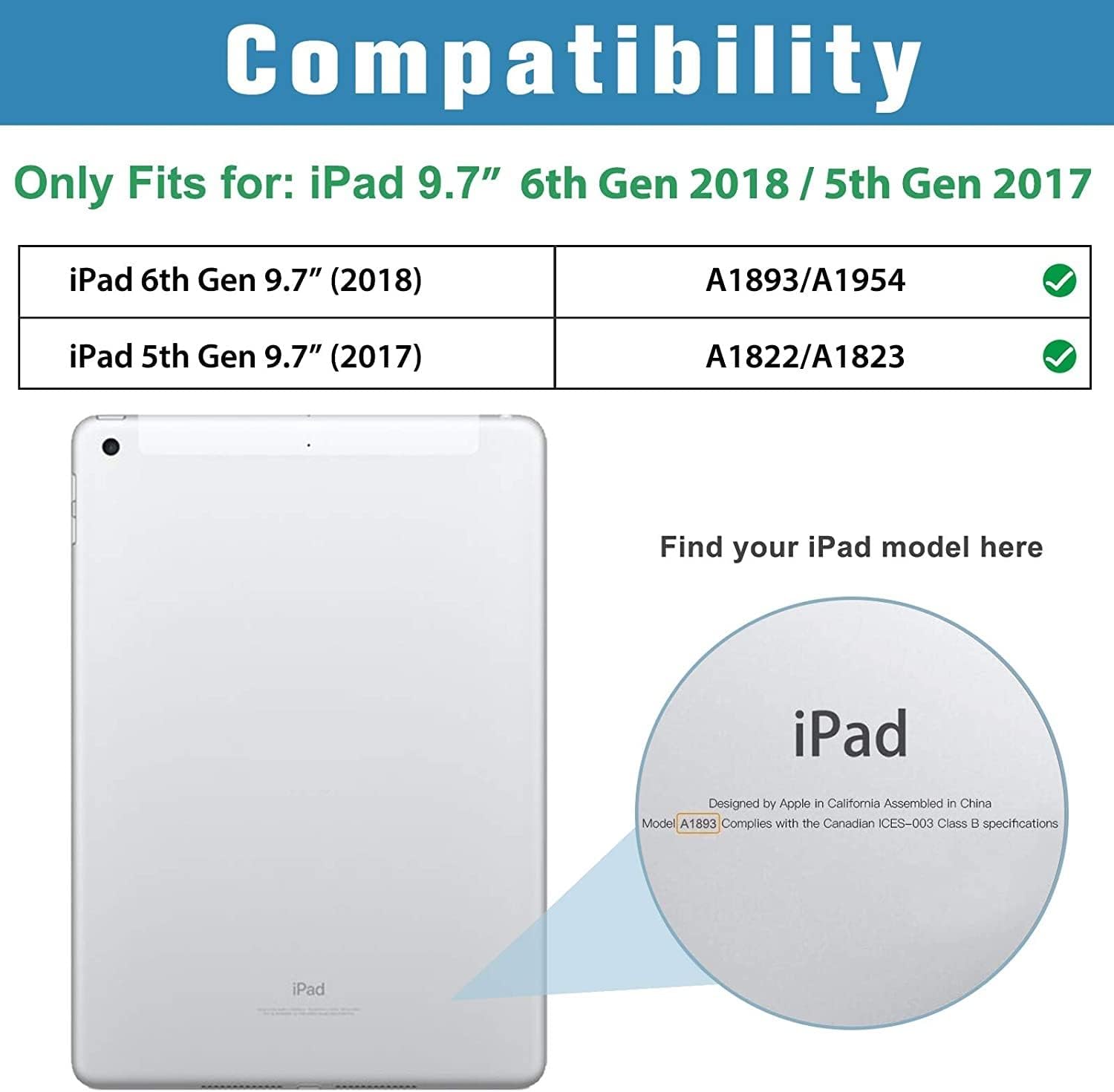 Thumbnail 1 de ProCase Schutzhülle für iPad 9,7 Zoll (6. Gen. 2018 / 5. Gen. 2017) Smart Cover – Rot, passend für A1893/A1954/A1822/A1823