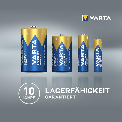 Detalle de VARTA AAA Longlife Power Batterien 20er Pack (10+10) – Alkaline, 1,5 V, LR03