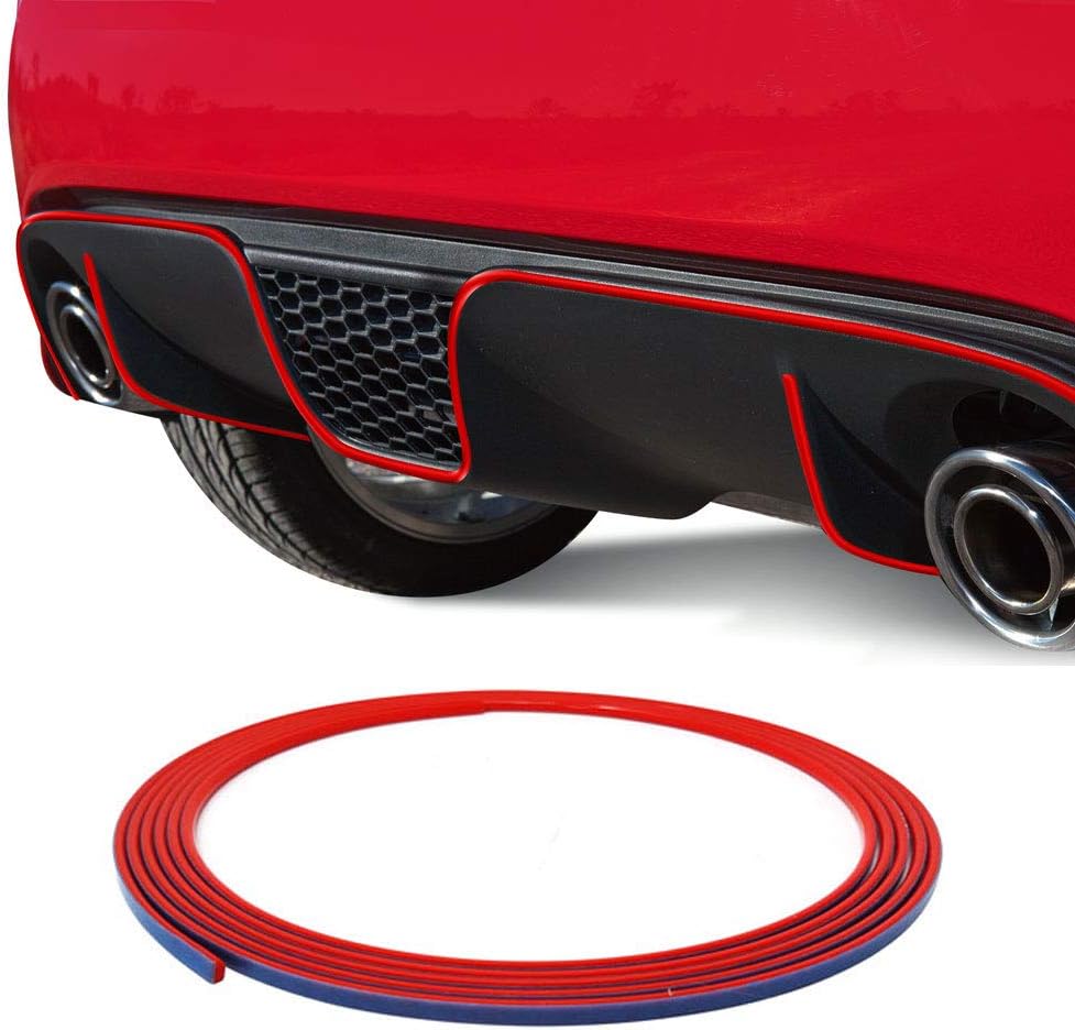 Profilo Adesivo per Paraurti Posteriore Fiat 500 Abarth - Rosso di 4R Quattroerre.it