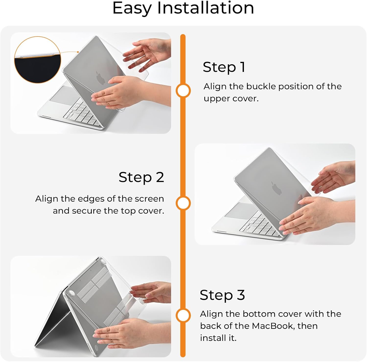 Thumbnail 6 de EooCoo Transparent MacBook Neo Case 13 inch (2026) for A3404 with A18 Pro Chip – Crystal Clear Protective Shell