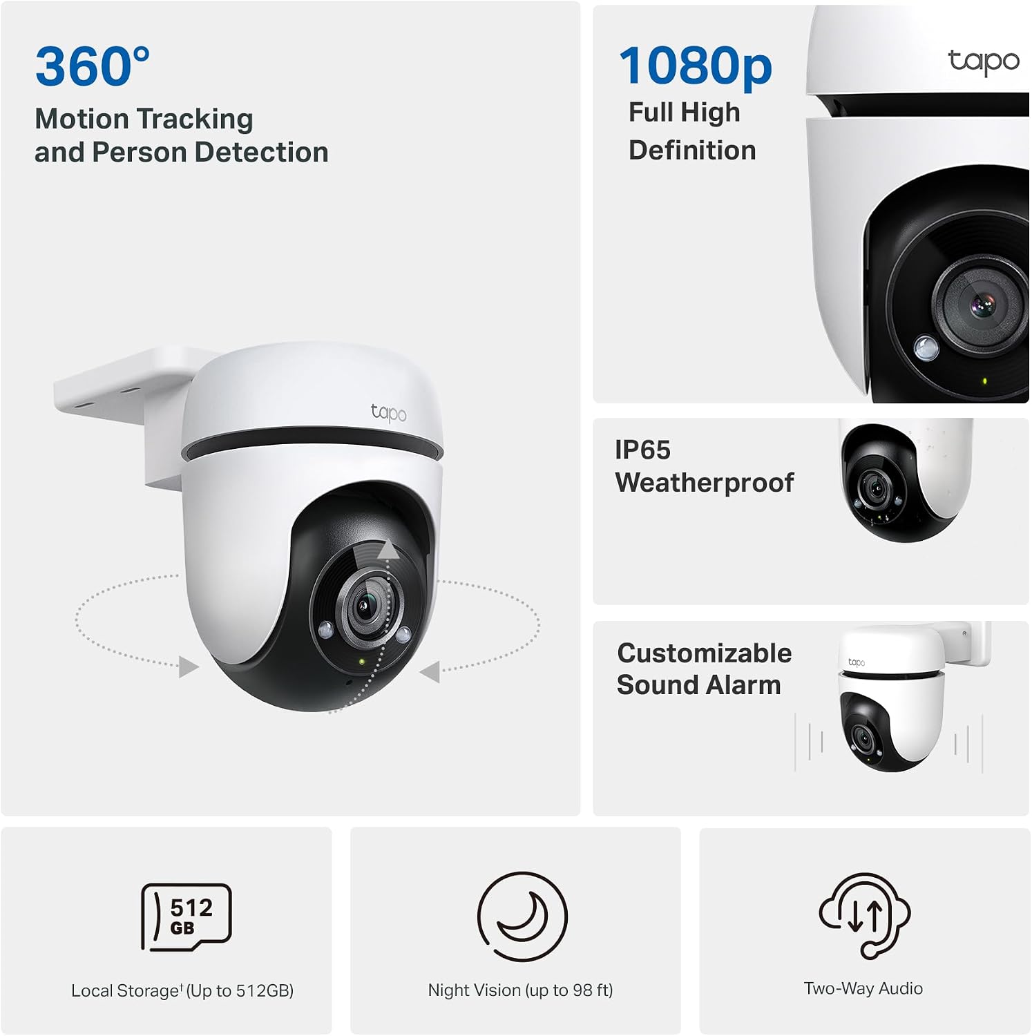 Thumbnail 1 de Tapo outdoor Wi-Fi security camera, 1080p