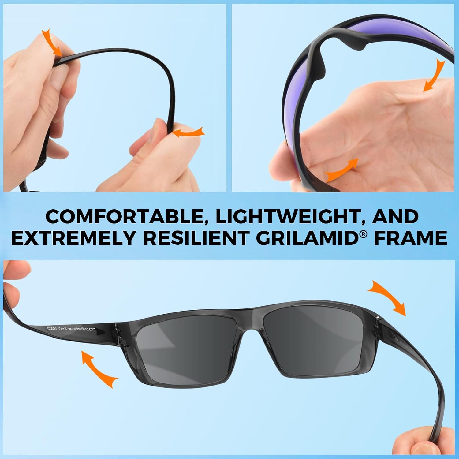 Detalle de KastKing Huzzah Polarized Sport Sunglasses with UV Protection (Men & Women)