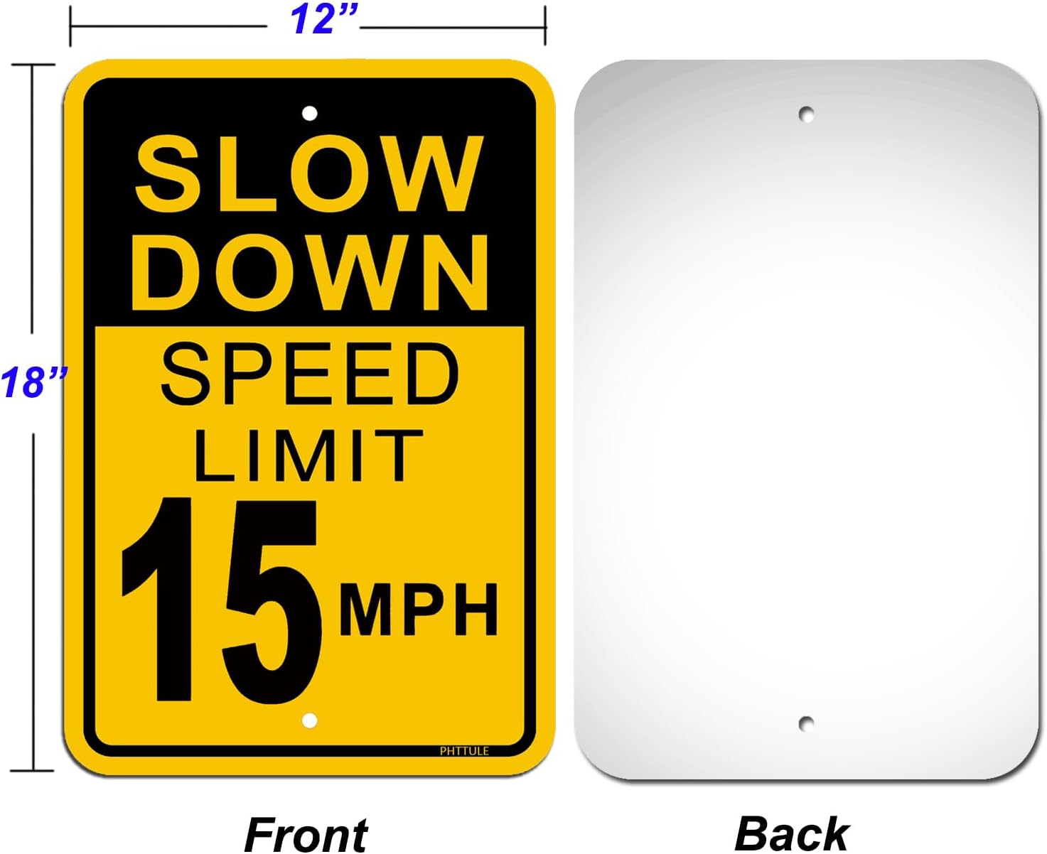 Detalle 2 de PHTTULE Speed Limit Sign 12 x 18 Inches