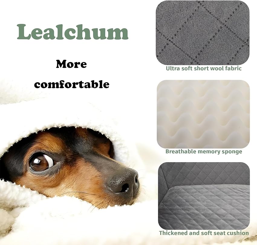 Thumbnail 2 de Lealchum Asiento de Coche Grande para Perro 2 plazas