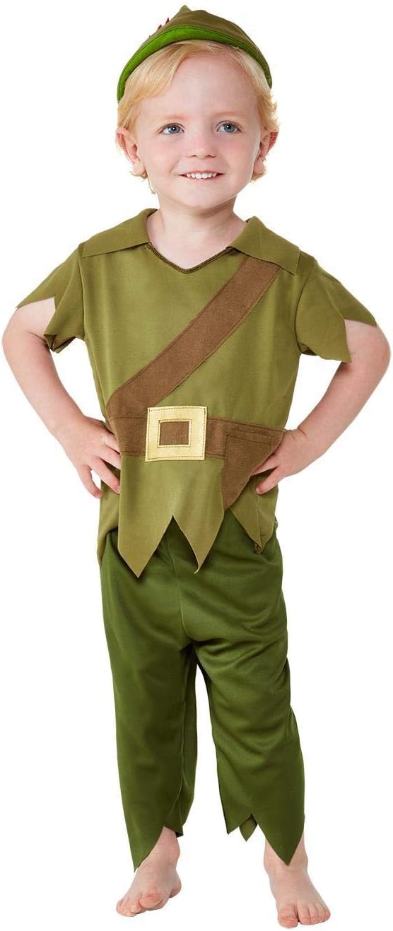 Detalle 1 de Smiffys Robin Hood – zielony kostium dla malucha z czapką, topem i spodniami