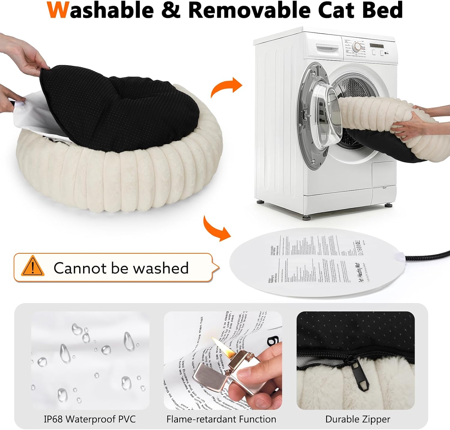 Thumbnail 6 de INVENHO Heated Cat Bed, 20-Inch