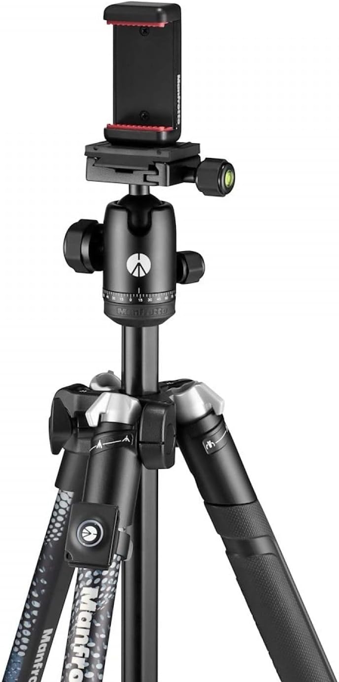 Detalle de Manfrotto Element MII Kamera- und Handystativ (Aluminium) mit Kugelkopf und Bluetooth