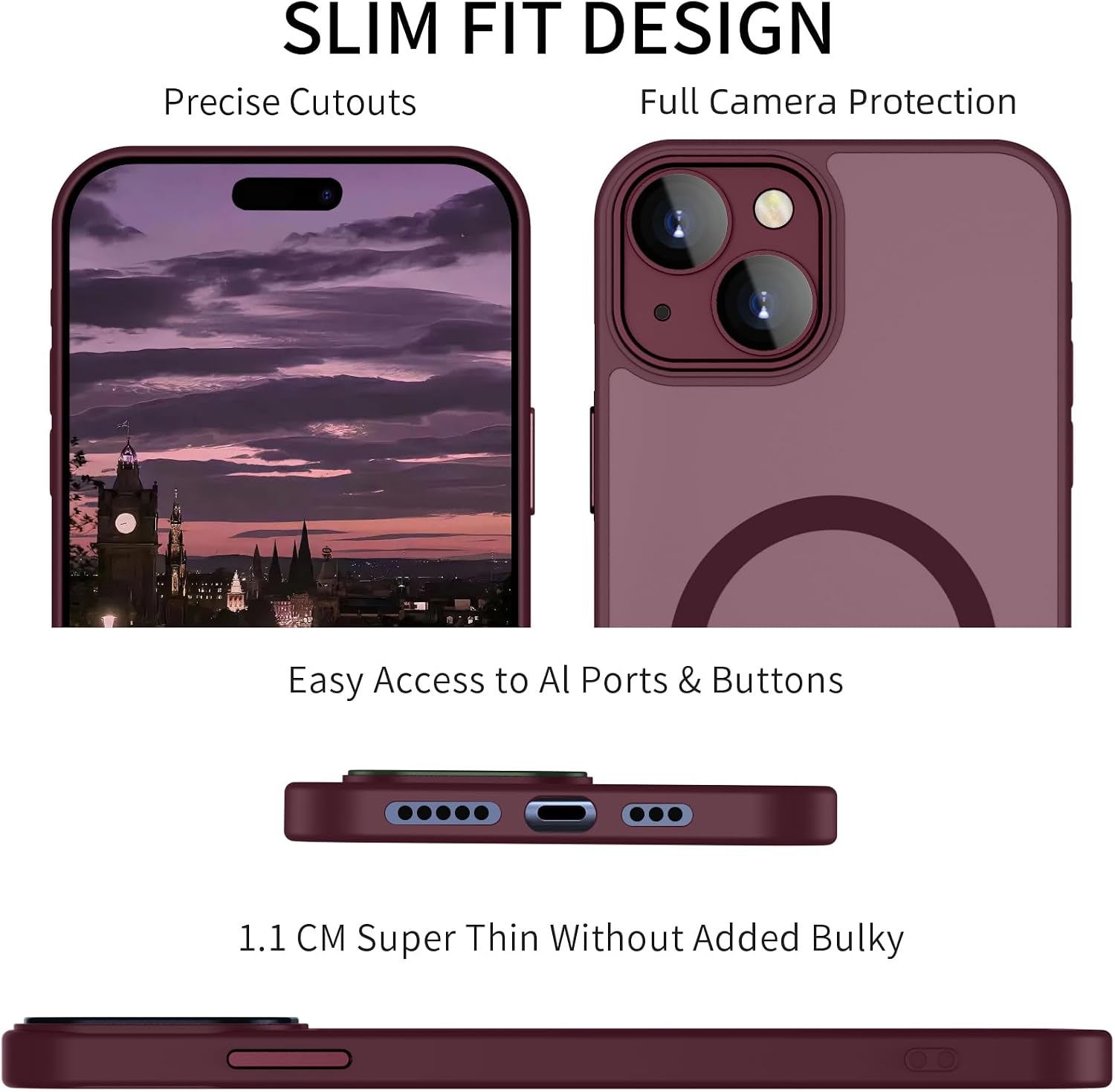 Detalle de YUANDMI iPhone 15 Hülle MagSafe dünn