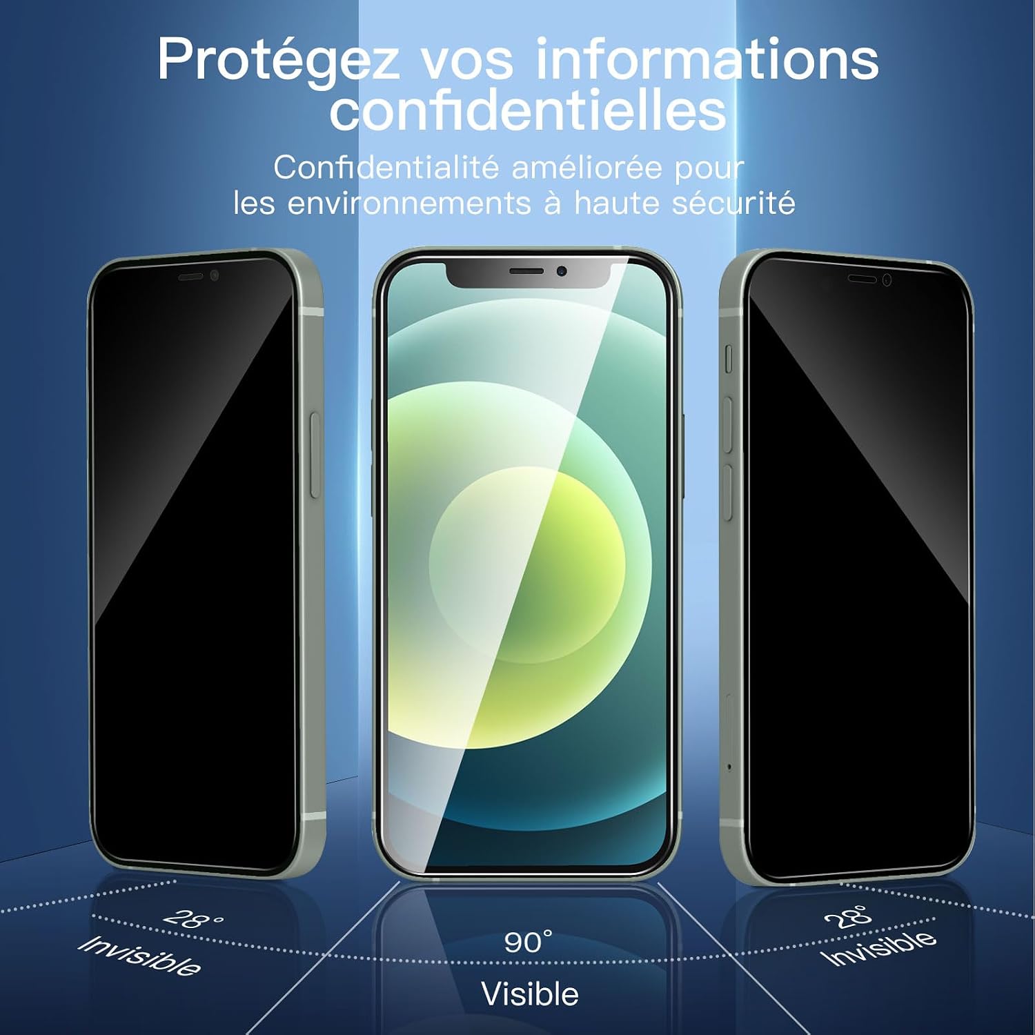 Thumbnail 4 de NEW'C Verre trempé anti-espion iPhone 12 Mini 3 pièces