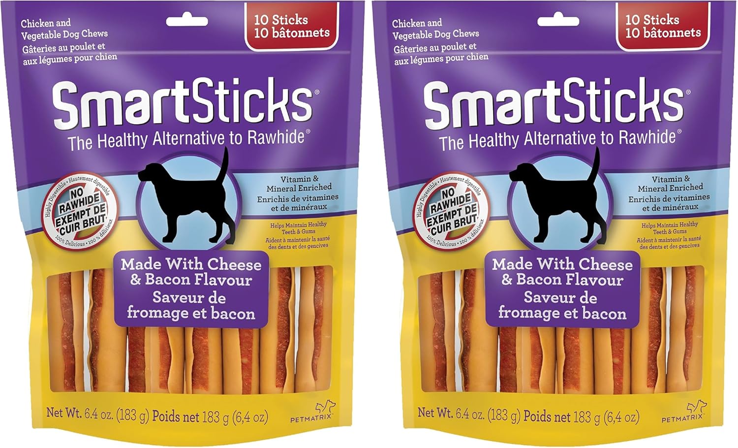 Detalle 2 de SmartBones Bacon & Cheese Dog Chews, 183 g