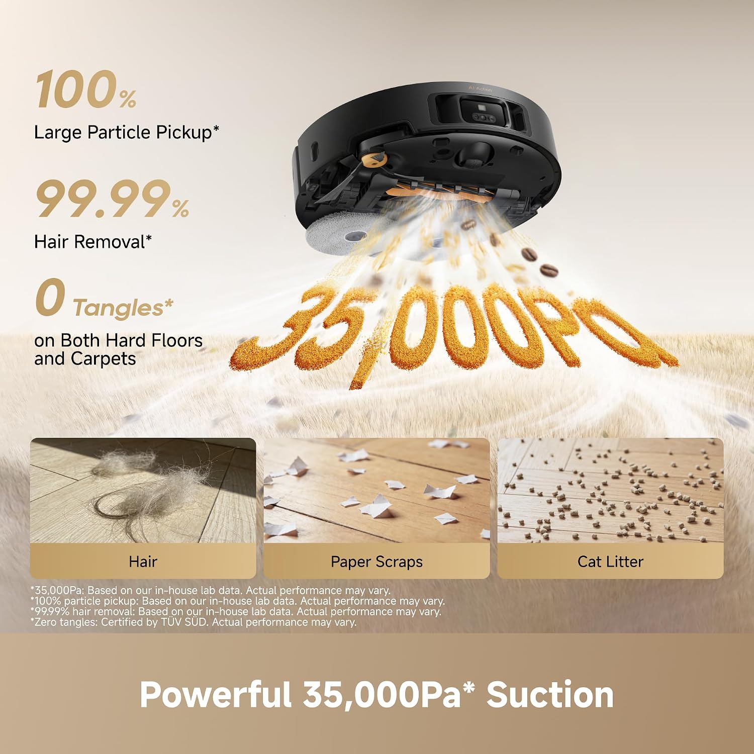 Detalle 2 de DREAME L60 Pro Ultra Robot Vacuum and Mop with Auto-Empty — 35,000Pa Suction and Self-Cleaning Base