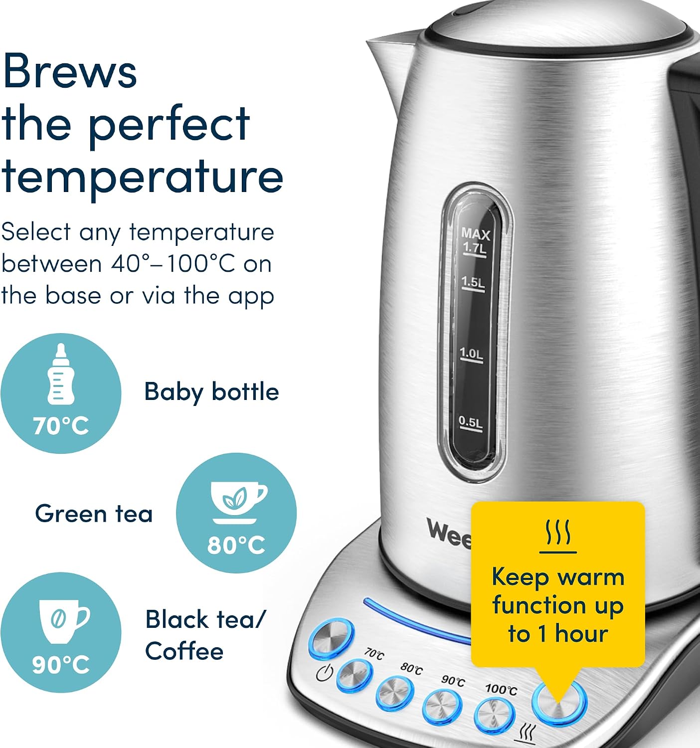 Thumbnail 3 de Alexa Smart Kettle with Voice Control 1.7L