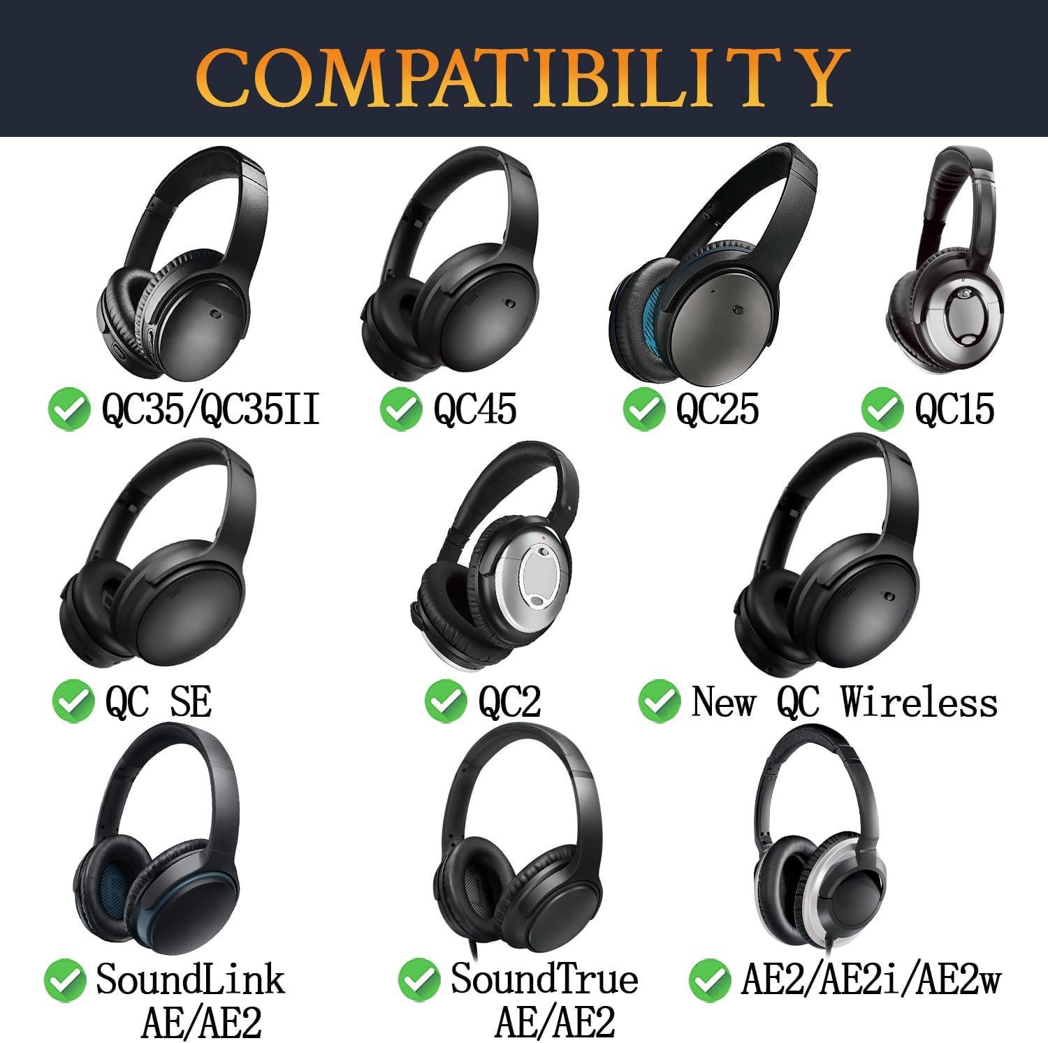 Detalle 2 de SoloWIT Protein Leather Earpads for Bose QC35