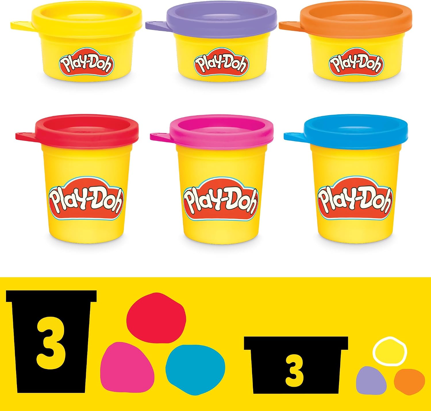 Detalle 1 de Play‑Doh Disney Junior set con 6 vasetti 3 stampini