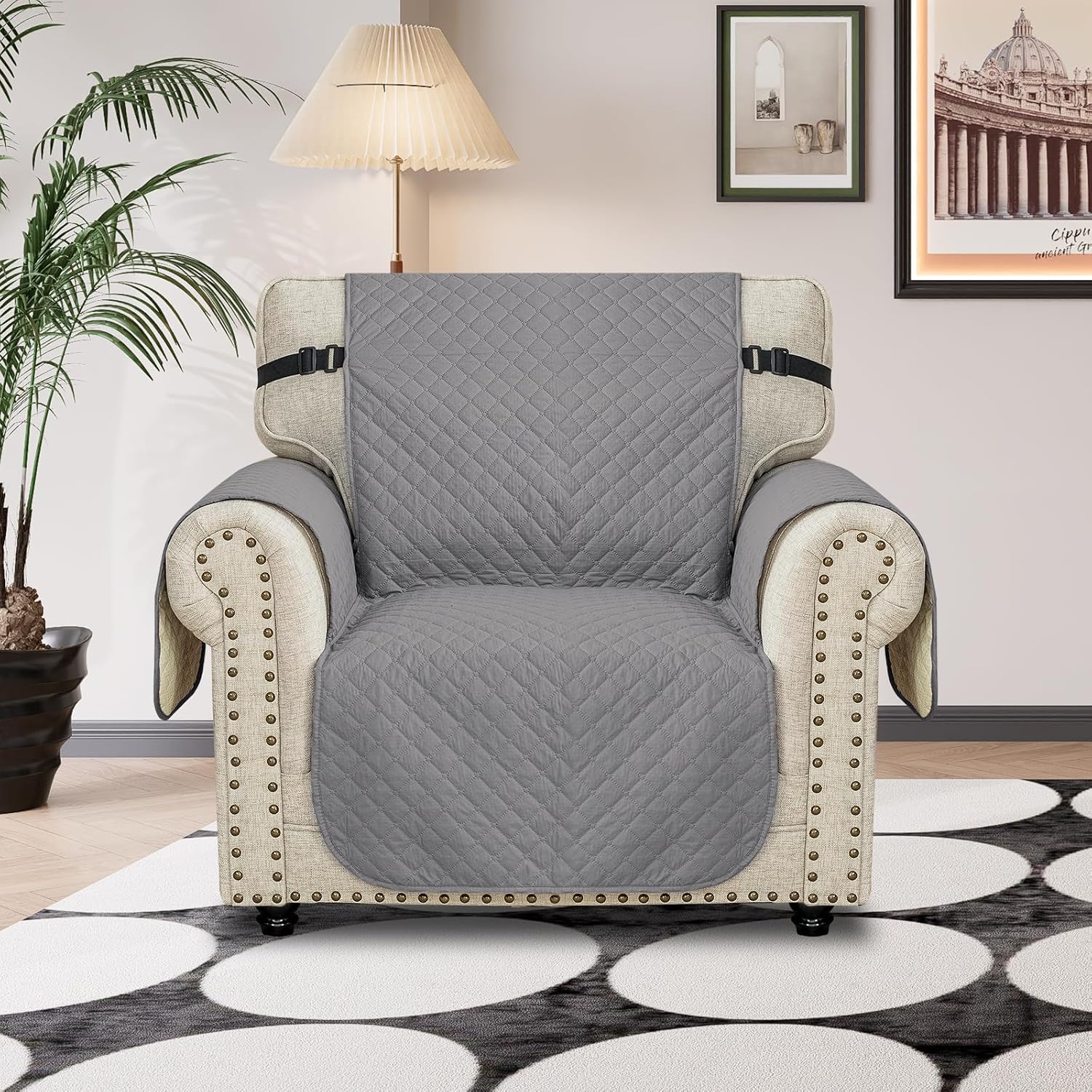 Detalle 2 de Ystyle Copridivano Trapuntato 1 Posto Grigio Chiaro