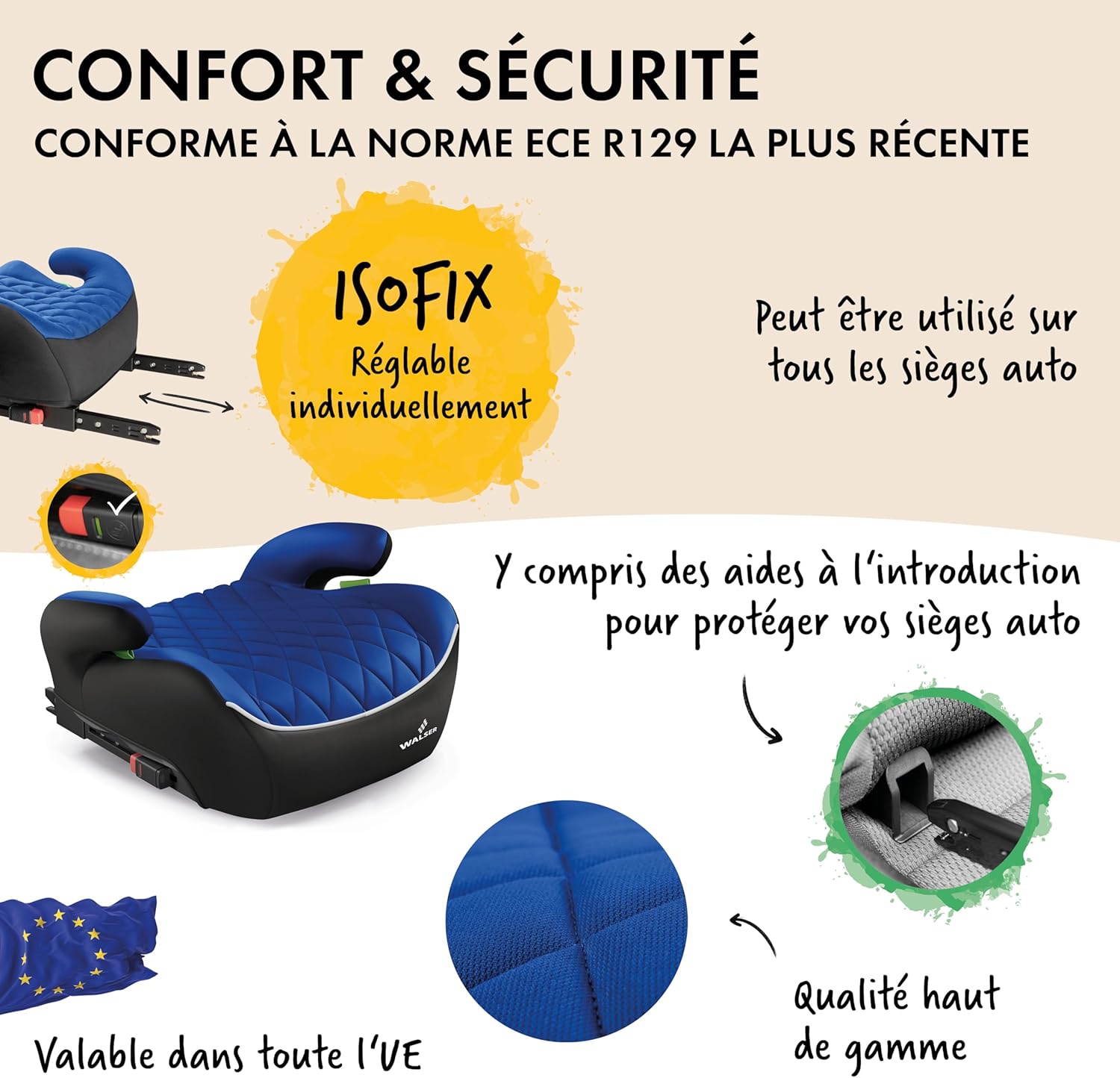 Thumbnail 1 de WALSER Andy rehausseur ISOFIX 125-150 cm